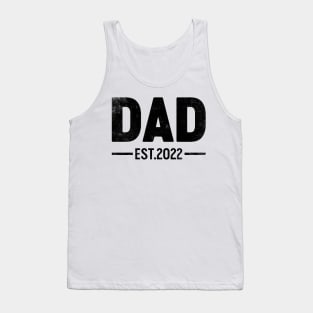 Dad Est 2022 (Black) Funny Father's Day Tank Top